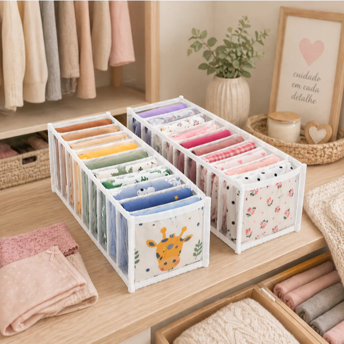 Kit 6 Unidades Colmeia Organizadora Cuecas Meias Calcinhas Divisórias